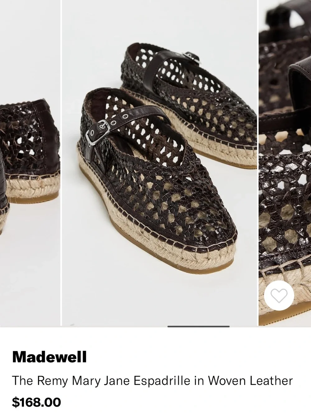Madewell Remy Mary Jane Espadrille - Black Woven Leather